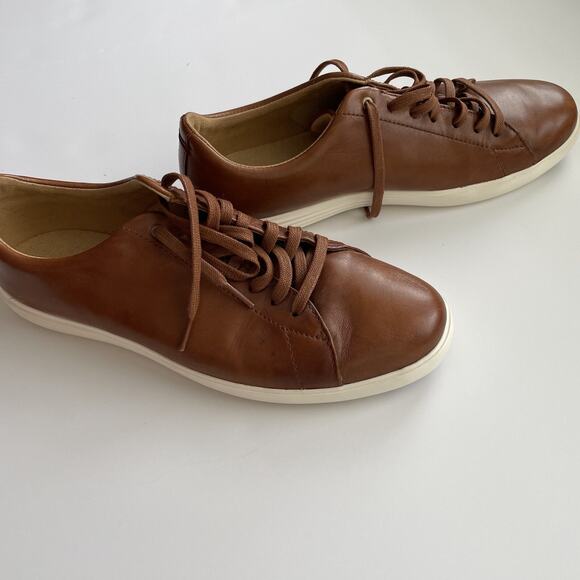 Cole Haan Grand OS Men's Sz 10 Brown Leather Lace Up Shoes Sneaker Casual EUC - Picture 2 of 10
